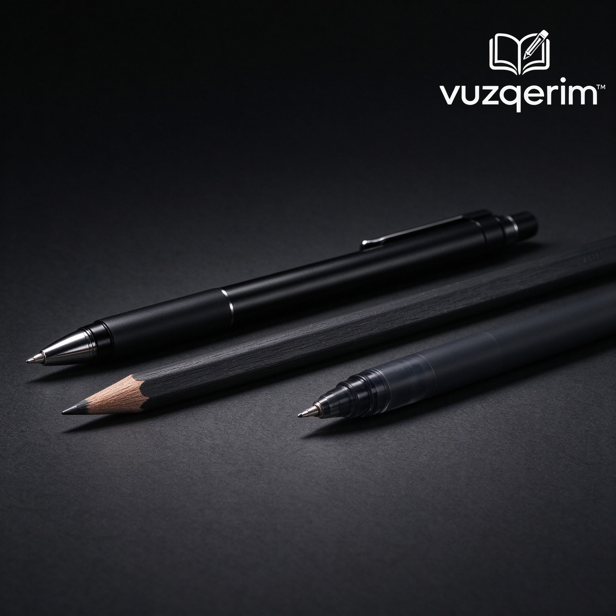 vuzqerim™ Black Pen & Pencil Writing Set